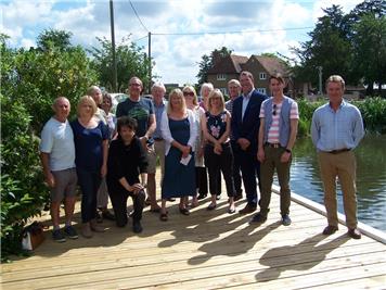 Residents and councillors. - Bredgar Pond Decking 2016